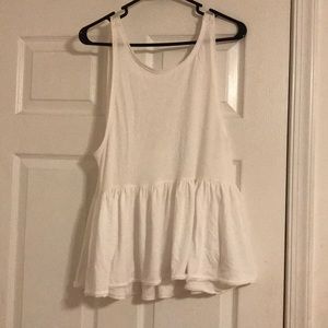 Free people white peplum tank. NWT